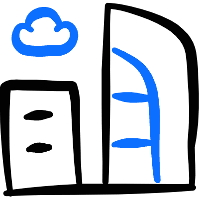 Building Cloudy Icon from Freehand Duotone Set