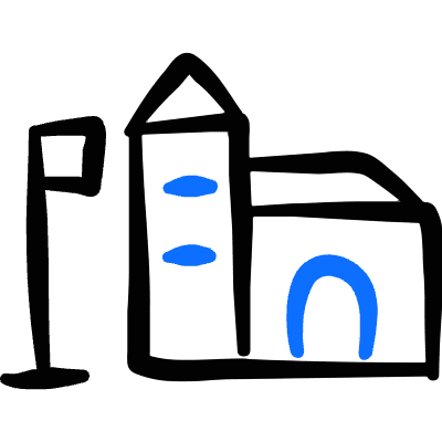 Building Flag 2 Icon from Freehand Duotone Set