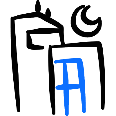 Building Night Icon from Freehand Duotone Set