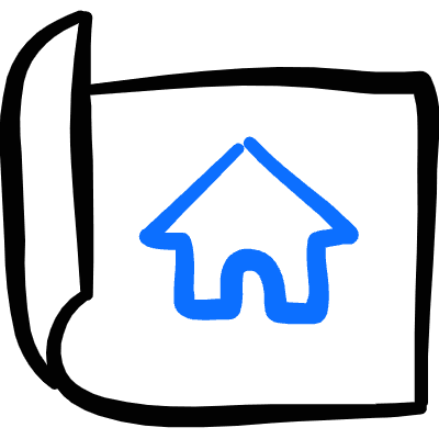Project Blueprint Home Icon from Freehand Duotone Set