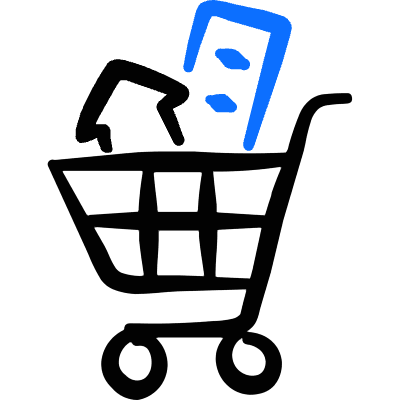 Project Building Shopping Icon from Freehand Duotone Set