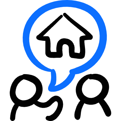 Project Home Discuss Icon from Freehand Duotone Set