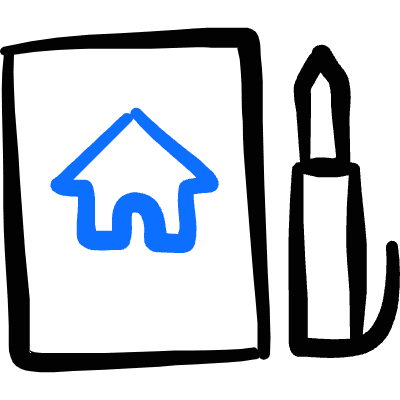 Project Notes House Icon from Freehand Duotone Set
