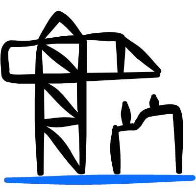 Construction Building Icon from Freehand Duotone Set
