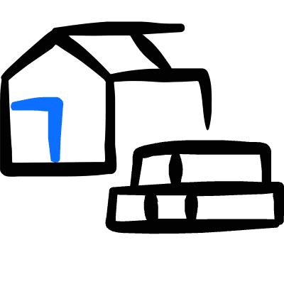 Construction House 1 Icon from Freehand Duotone Set