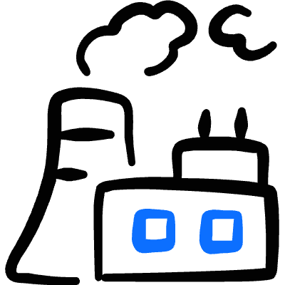 Factory Building 4 Icon from Freehand Duotone Set