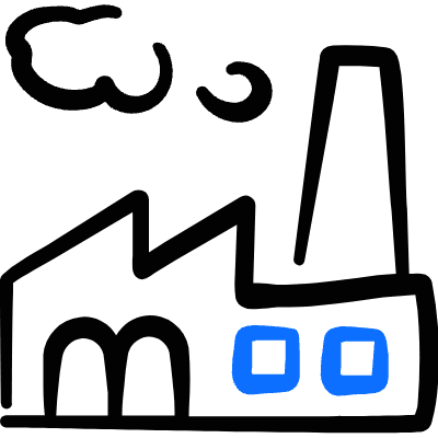 Factory Building 6 Icon from Freehand Duotone Set