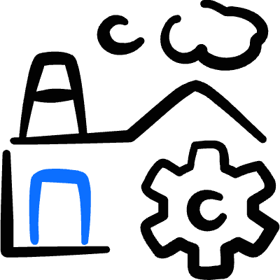 Factory Building Gear 1 Icon from Freehand Duotone Set