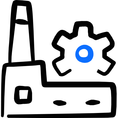 Factory Building Gear 2 Icon from Freehand Duotone Set
