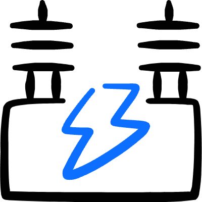 Factory Electric Supply 1 Icon from Freehand Duotone Set
