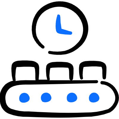 Factory Manufacturing Line 1 Icon from Freehand Duotone Set
