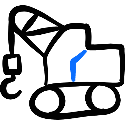 Heavy Equipment Hook Truck Icon from Freehand Duotone Set