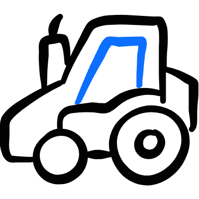 Heavy Equipment Tractor Icon from Freehand Duotone Set