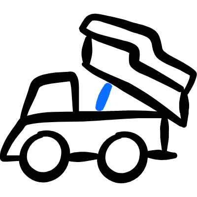 Heavy Equipment Truck 1 Icon from Freehand Duotone Set