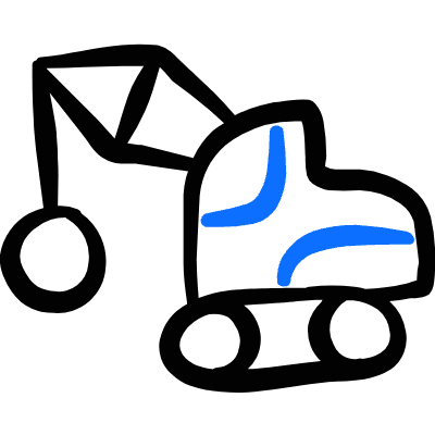 Heavy Equipment Wrecking Ball  Truck Icon from Freehand Duotone Set