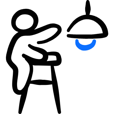 House Improvement Renovation Light Changing Icon from Freehand Duotone Set