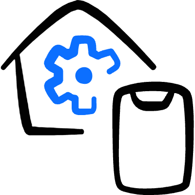 House Improvement Renovation Online Service Icon from Freehand Duotone Set