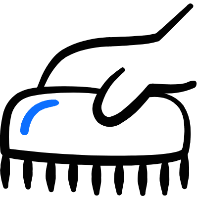 Cleaning Scrubing Brush Icon from Freehand Duotone Set