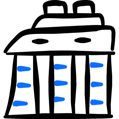 Modern Architecture Icon from Freehand Duotone Set