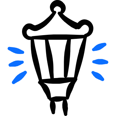 Street Light Lamp Icon from Freehand Duotone Set