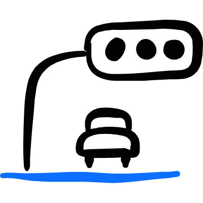 Traffic Light Car Icon from Freehand Duotone Set