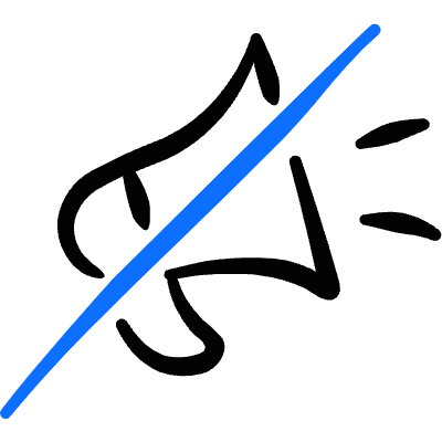 Advertising Ad Remove Megaphone Icon from Freehand Duotone Set