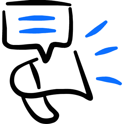 Advertising Megaphone Bubble Icon from Freehand Duotone Set