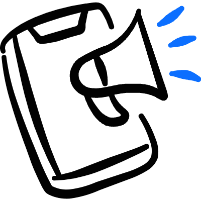 Advertising Smartphone Ad Icon from Freehand Duotone Set