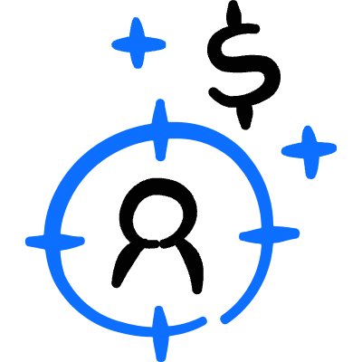 Advertising Target Audience Profit Icon from Freehand Duotone Set