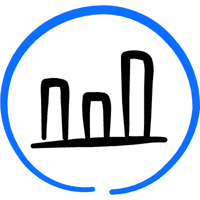 Analytics Graph Bar Circle Icon from Freehand Duotone Set