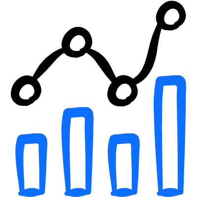 Analytics Graph Bar Line Icon from Freehand Duotone Set