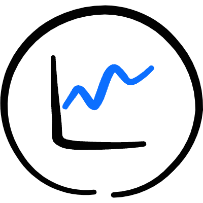 Analytics Graph Line Circle Icon from Freehand Duotone Set
