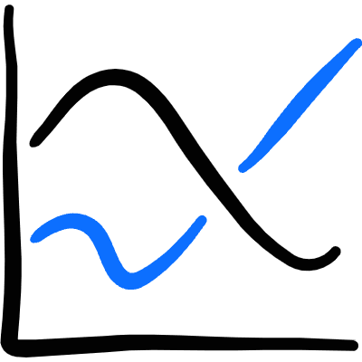 Analytics Graph Line Triple Icon from Freehand Duotone Set