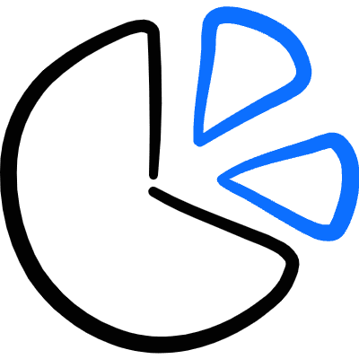 Analytics Graph Pie 2 Icon from Freehand Duotone Set