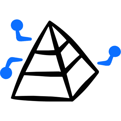 Analytics Graph Pyramid Icon from Freehand Duotone Set