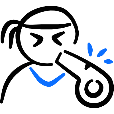 Business Coaching Coach Whistle Icon from Freehand Duotone Set