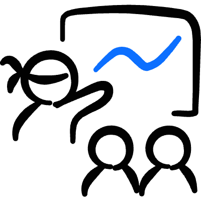 Business Coaching Meeting Icon from Freehand Duotone Set