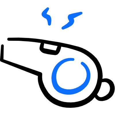 Business Coaching Whistle Icon from Freehand Duotone Set