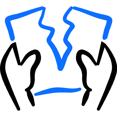 Business Contract Break Icon from Freehand Duotone Set