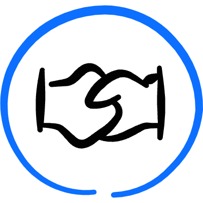 Business Deal Handshake Circle Icon from Freehand Duotone Set