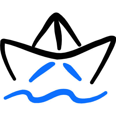 Business Metaphor Boat Success Icon from Freehand Duotone Set