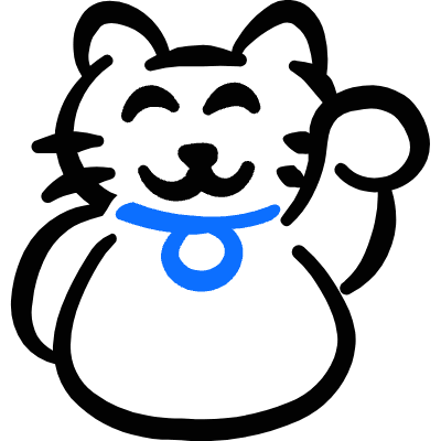 Business Metaphor Lucky Cat Icon from Freehand Duotone Set