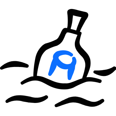 Business Metaphor Message Bottle Icon from Freehand Duotone Set
