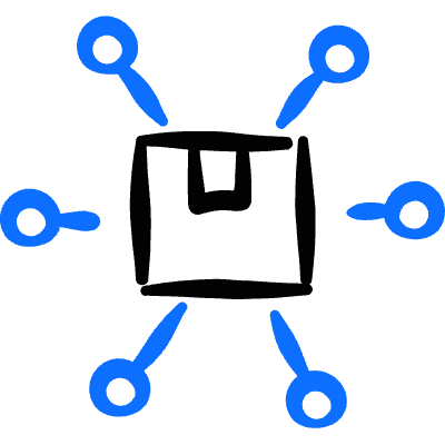 Business Product Supply Chain Icon from Freehand Duotone Set
