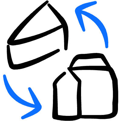 Business Product Transform 1 Icon from Freehand Duotone Set