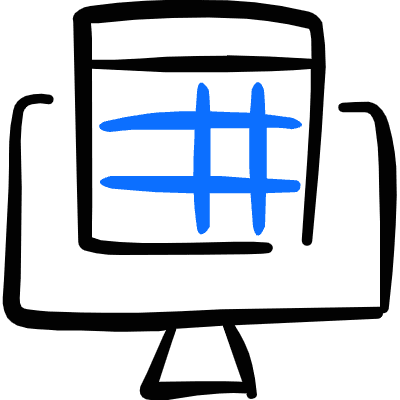 Business Workflow Data Table Desktop Icon from Freehand Duotone Set