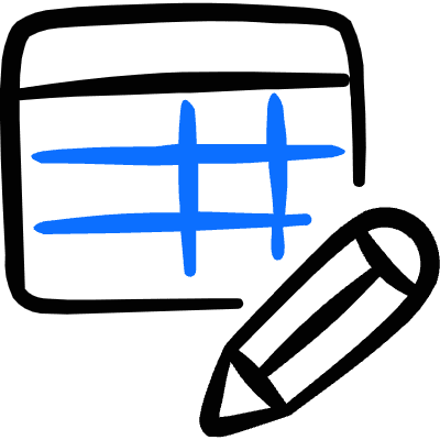 Business Workflow Data Table Edit Icon from Freehand Duotone Set