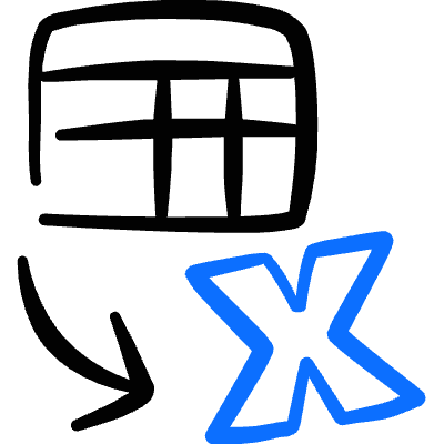 Business Workflow Data Table Excel Format Icon from Freehand Duotone Set