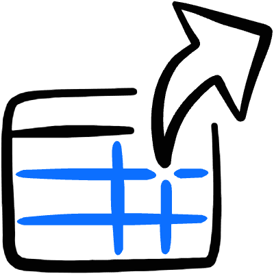 Business Workflow Data Table Export Icon from Freehand Duotone Set