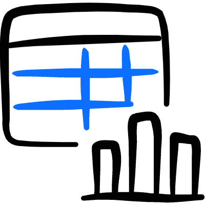 Business Workflow Data Table Graph 2 Icon from Freehand Duotone Set